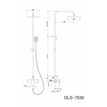 Душевая стойка Orans OLS-7536