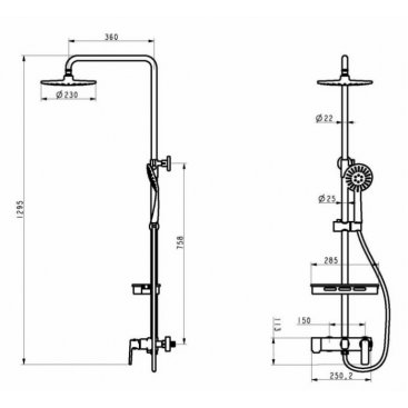 Душевая стойка Orans OLS-WX7003