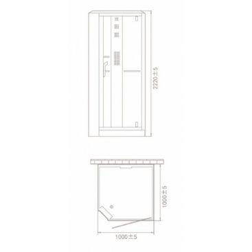 Душевая кабина Orans Diamond OLS-SR89101RS Black Long