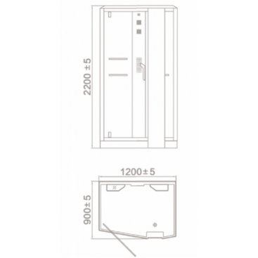 Душевая кабина Orans Diamond OLS-SR89105LS White