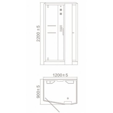 Душевая кабина Orans Diamond OLS-SR89105RS Black Long