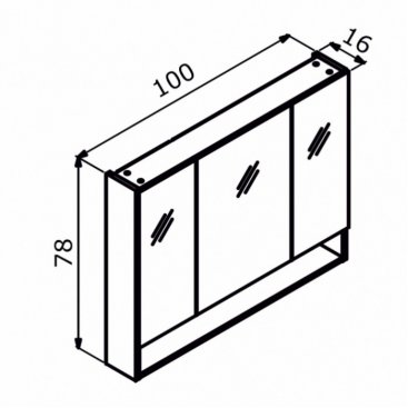 Зеркальный шкаф Orka Malta 100
