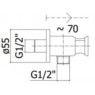 Штуцер с держателем Paffoni ZSUP031BO