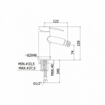 Смеситель для биде Paffoni Berry BR131CR