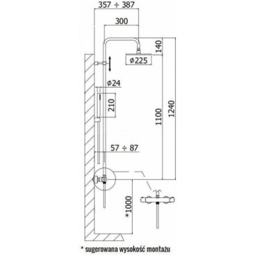 Душевая стойка Paffoni Birillo Fix ZCOL684LIQBO