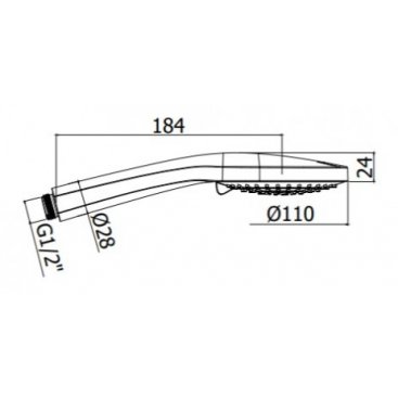 Ручной душ Paffoni Ginevra ZDOC125NO