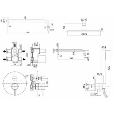 Душевая система Paffoni Light KITLIG019NO046