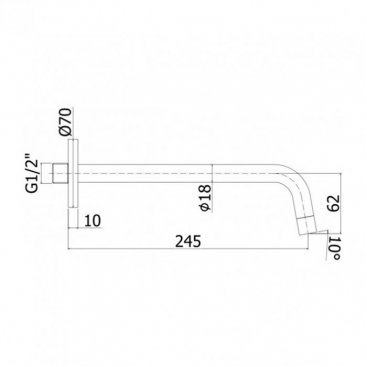 Излив Paffoni Light ZBOC046CR