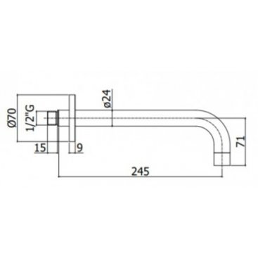 Излив Paffoni Light ZBOC141NO