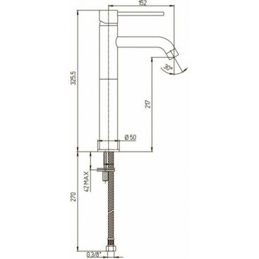 Смеситель для раковины Paini Cox 78CR205LLFTLMKM