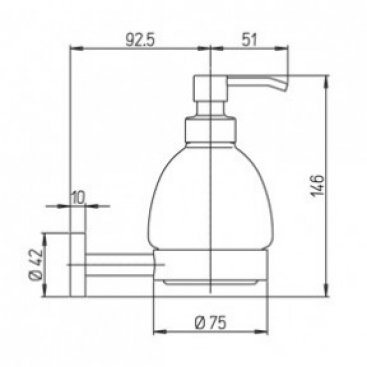 Дозатор жидкого мыла Paini Dax-R 84CR031BI