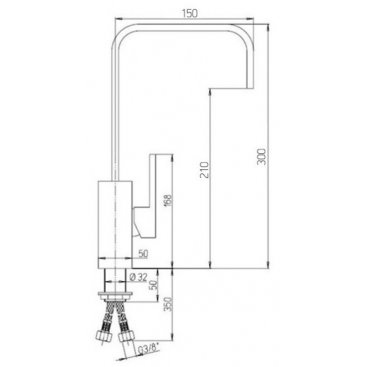 Смеситель для раковины Paini Dax-R 84CR254R