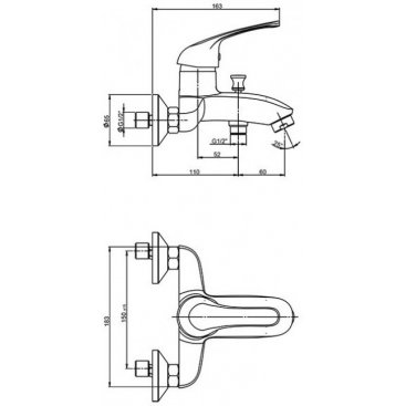 Смеситель для ванны Paini Trento TRCR111LMKM