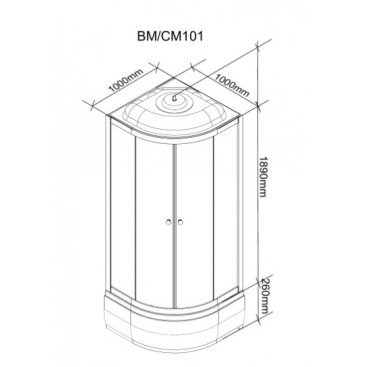 Душевая кабина Parly Bianco BM101