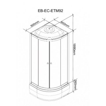 Душевая кабина Parly Bianco Эконом EBM92