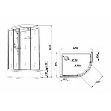 Душевая кабина Parly Classic CM121L