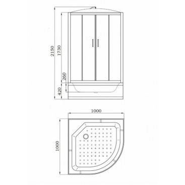 Душевая кабина Parly Classic Эконом EC1021