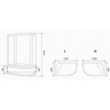 Душевая кабина Parly Classic Эконом EC1221L