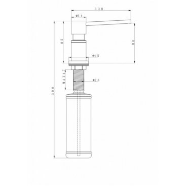 Дозатор для моющего средства Paulmark Kraft D003-401