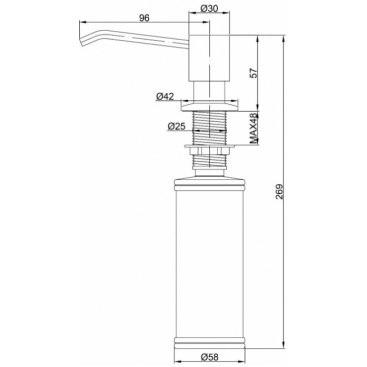 Дозатор для моющего средства Paulmark Rein D002-BG