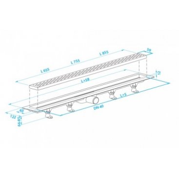 Сливной канал Plastbrno 390 мм SZE2391