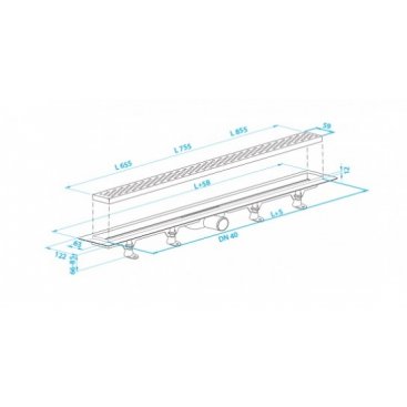 Сливной канал Plastbrno 390 мм SZE3390