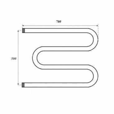 Полотенцесушитель водяной Point М-образный 500x700