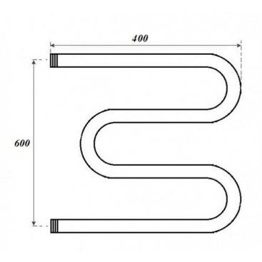 Полотенцесушитель водяной Point М-образный 600x400
