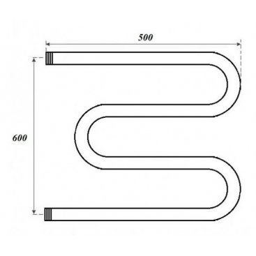 Полотенцесушитель водяной Point М-образный 600x500