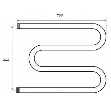 Полотенцесушитель водяной Point М-образный 600x700