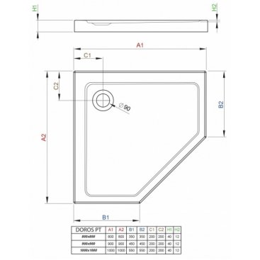 Душевой поддон Radaway Doros Plus PT 80x80