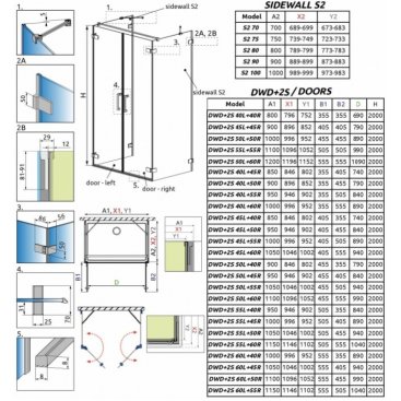 Душевой угол Radaway Arta DWD+2S