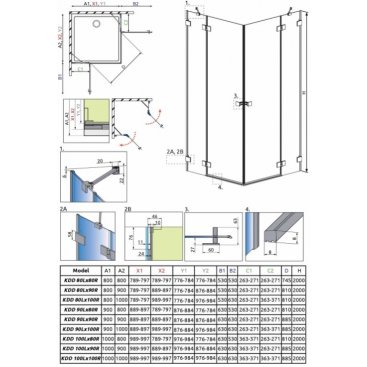 Душевой угол Radaway Essenza Pro KDD 100x90 см