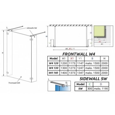 Душевая перегородка Radaway Euphoria Walk-in I 140 см