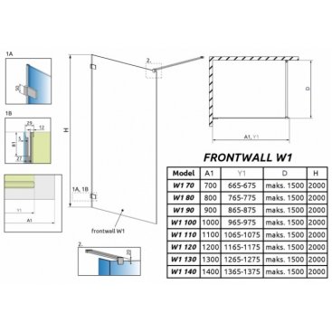 Душевая перегородка Radaway Euphoria Walk-in V 100 см