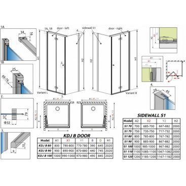 Душевой угол Radaway Fuenta New KDJ B 90x110 см