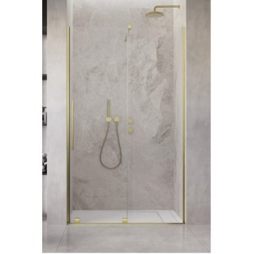 Душевая дверь Radaway Furo Brushed Gold DWJ 140 см правосторонняя