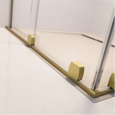 Душевая дверь Radaway Furo Brushed Gold DWJ 140 см левосторонняя