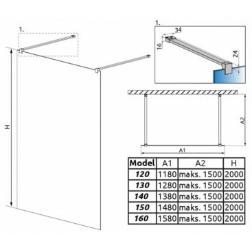 Душевая перегородка Radaway Modo X I 120 см