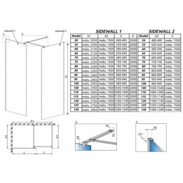 Душевая перегородка Radaway Modo X Black III Frame