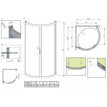 Душевой угол Radaway Premium Plus B 90x90 см