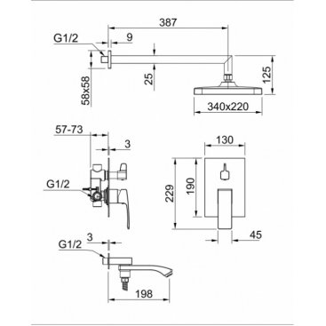 Душевая система Raglo R01 R01.27.03