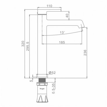 Смеситель для раковины Raglo R20 R20.15.06