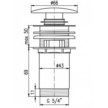 Донный клапан Rav Slezak MD0484CMAT