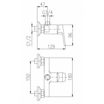 Смеситель для душа Rav Slezak Colorado CO282.5