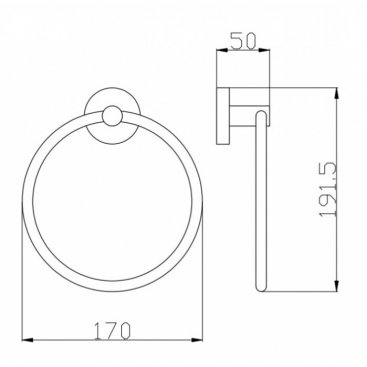 Кольцо для полотенца Rav Slezak Colorado COA0104SM