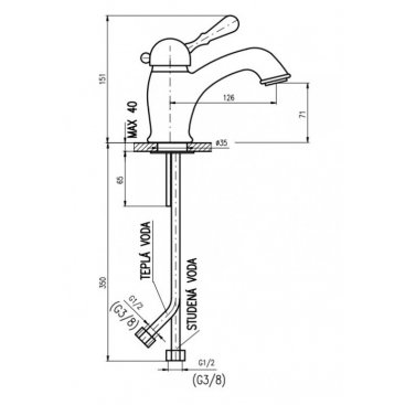 Смеситель для раковины Rav Slezak Labe L026.5SM