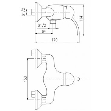 Смеситель для душа Rav Slezak Labe L481.5SM