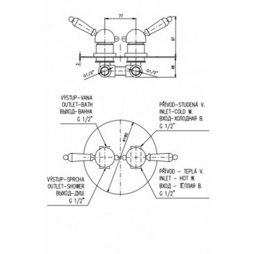 Смеситель для душа Rav Slezak Labe L586K