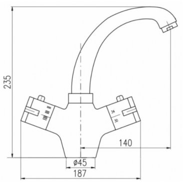 Смеситель для раковины Rav Slezak Thermostatic TRM26.5CMATC